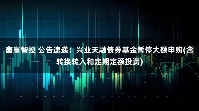 鑫赢智投 公告速递:兴业天融债券基金暂停大额申购(含转换转入和定期定额投资)